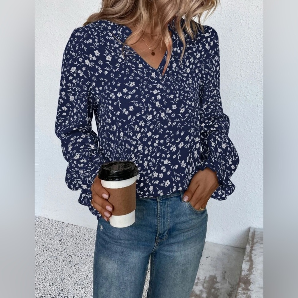 SHEIN cold shoulder sleeve blouse
